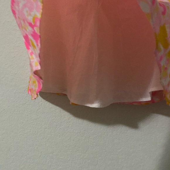 LILLY PULITZER Kir Royal Pink Yellow OOH LA LA LEVY Floral Tropical Skirt 4 - Picture 11 of 12